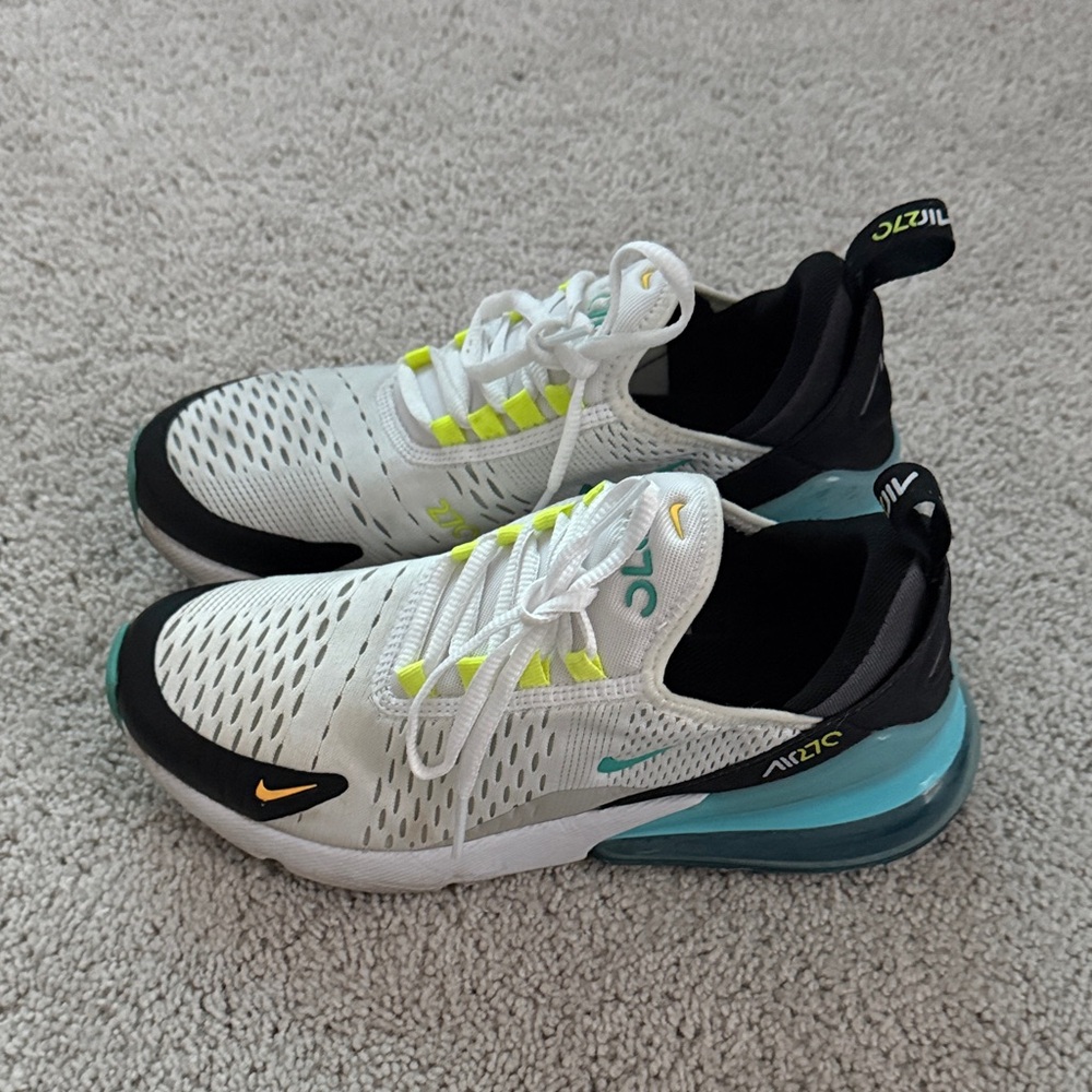 Nike Air Max 270 White with Black and Teal